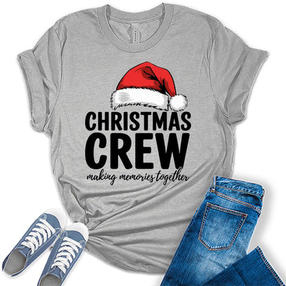 Women's Christmas Crew Making Memories Together Graphic Tees