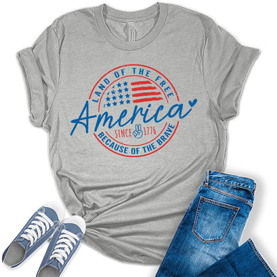 America Since 1776 Patriot Graphic Tees for  Women