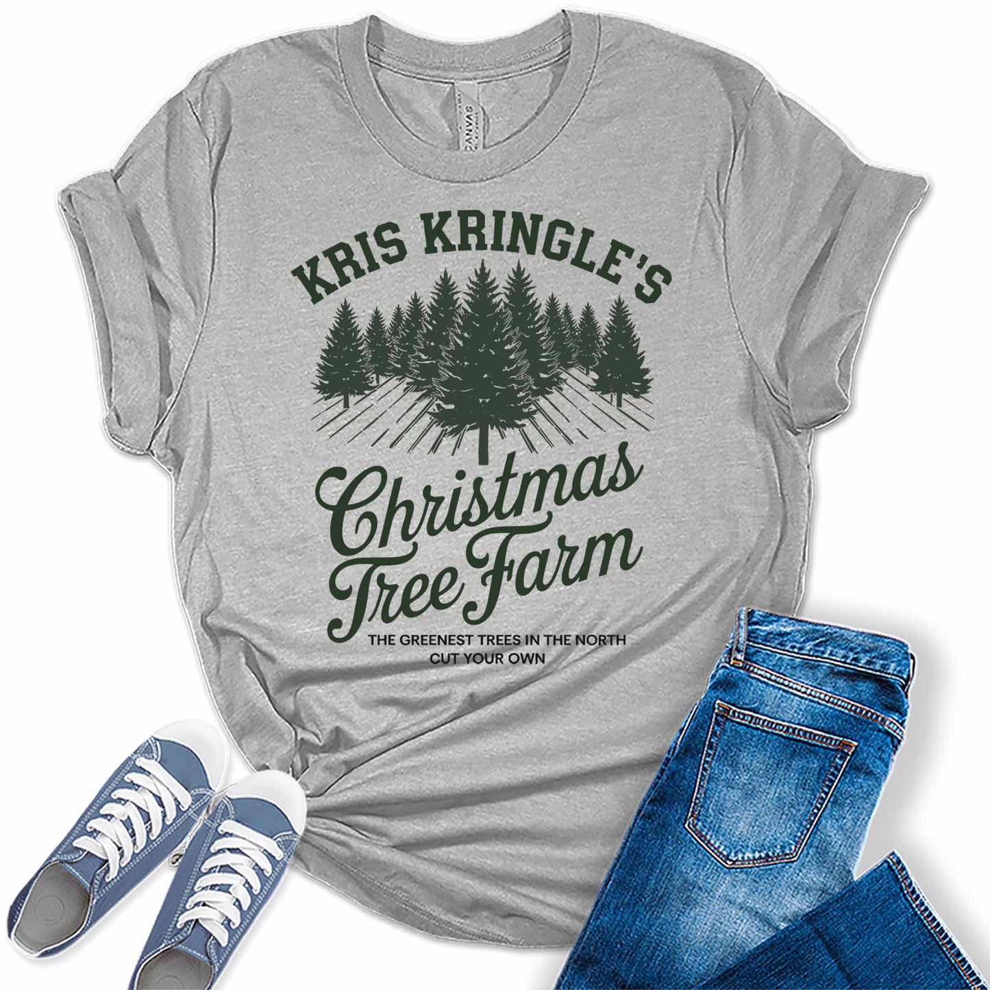 Women's Kris Kringle's Farm Christmas Tree Graphic Tees