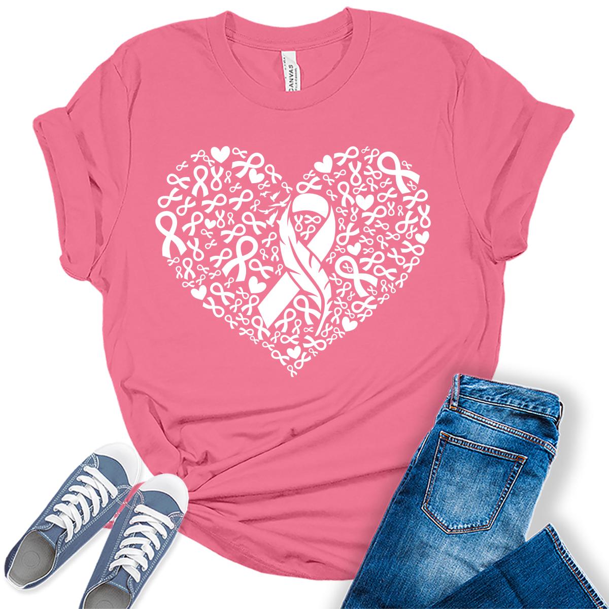 Heart Boobs Shirt - Valentine's Day Graphic Tee, Trendy Cute Pink, Pink / 2XL