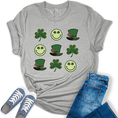 Tic Toc  Toe St Patrick's Day Paddy's Funny Womens T-shirt