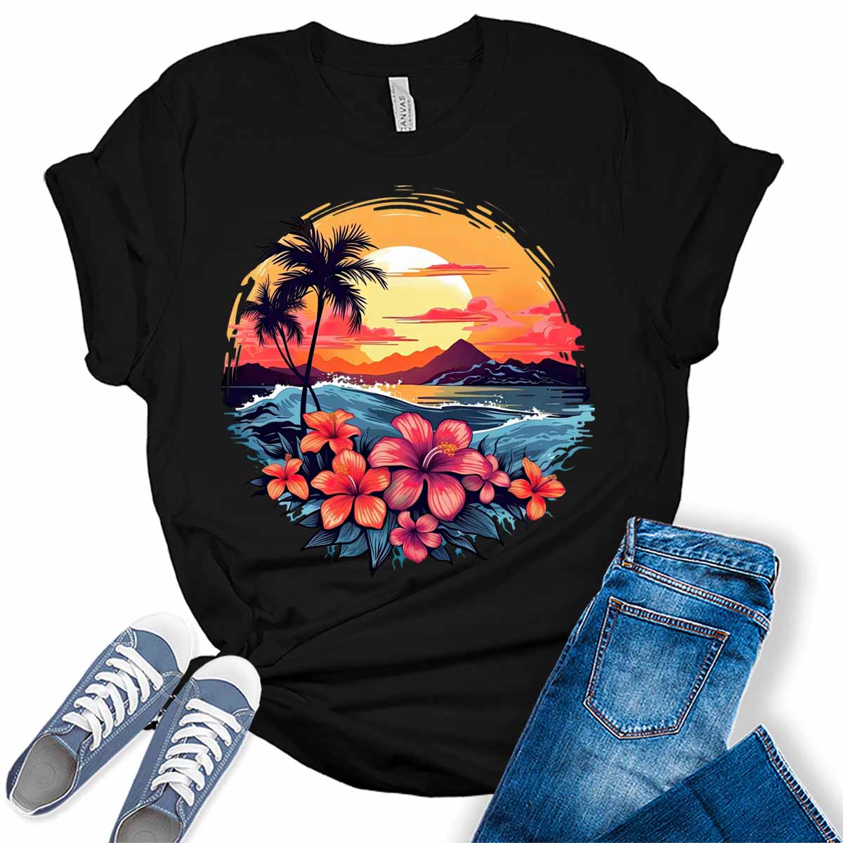 Beach Sunset Summer Women's Graphic Tee