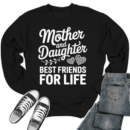 Mother & Daughter Best Friends Matching Gift Heavy Blend Crewneck Sweatshirt