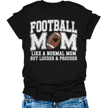 Football Mom Shirt Womens Game Day Shirts Funny Casual Short Sleeve Graphic Tees