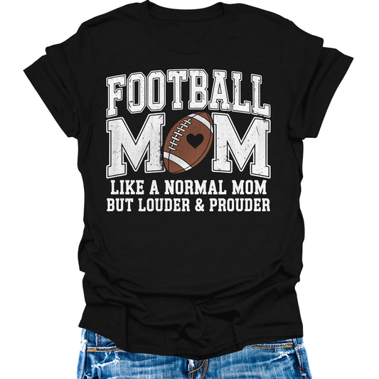 Football Mom Shirt Womens Game Day Shirts Funny Casual Short Sleeve Graphic Tees