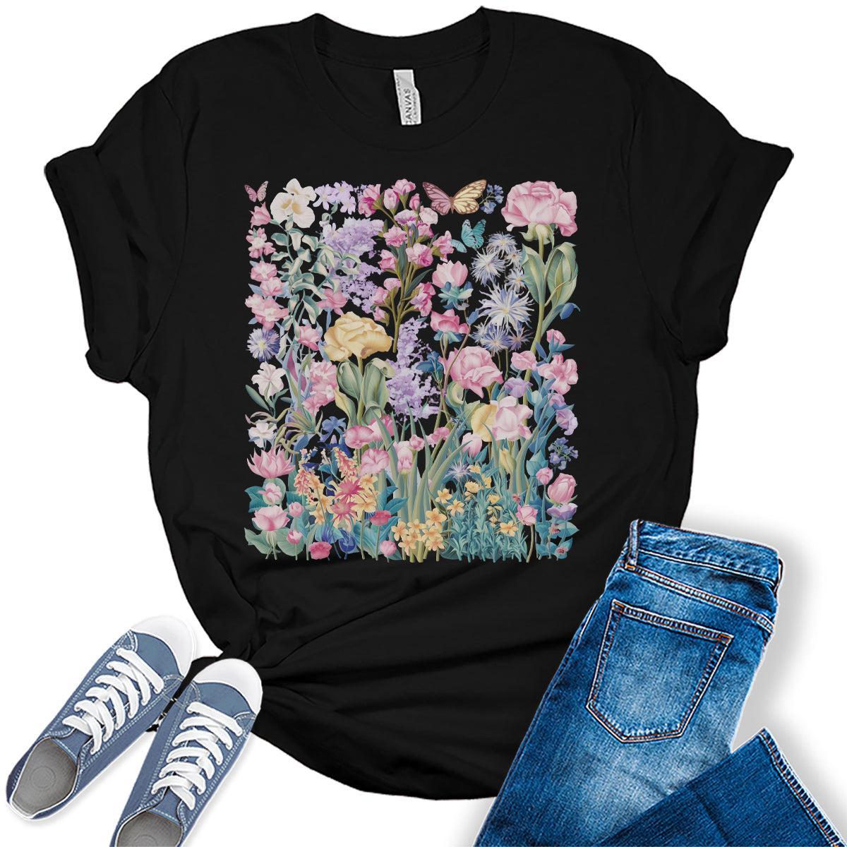 Women's Beautiful Floral Pastel Graphic Tees