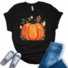 Watercolor Fall Pumpkin Women's Graphic Tee