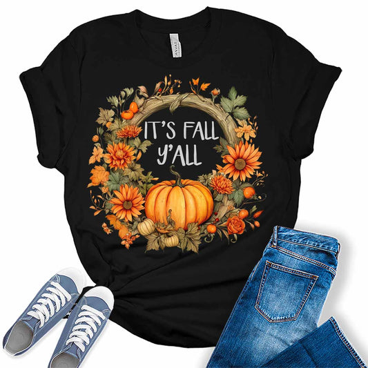 Halloween Shirts for Women Fall Novelty Tshirt Graphic Casual Vintage Athletic Girls Tops