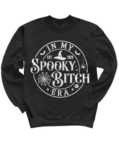In My Spooky Bitch Era Funny Womens Halloween Crewneck Sweatshirt
