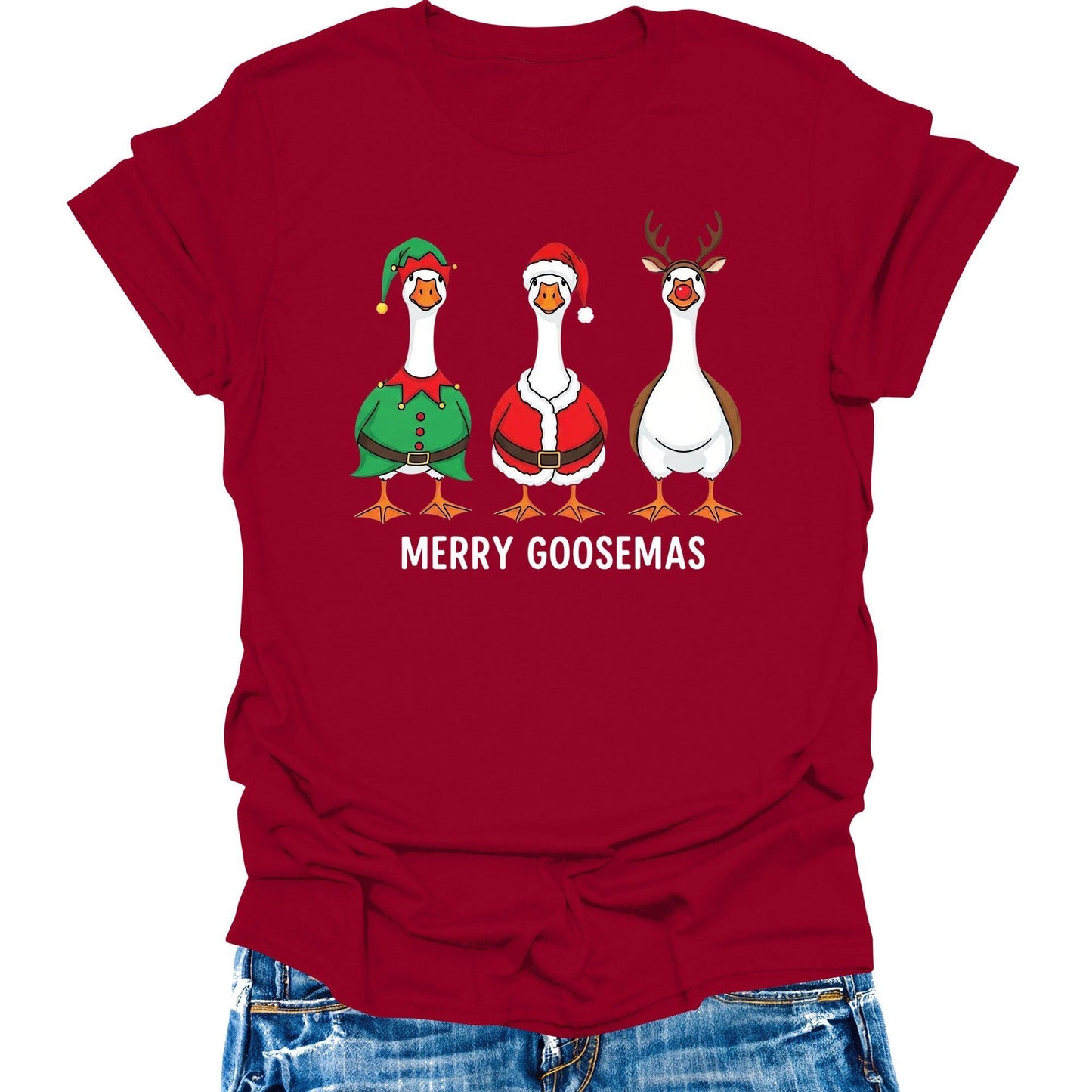 Christmas Shirts For Women Graphic Tees Merry Xmas Holiday Casual Short Sleeve Tops