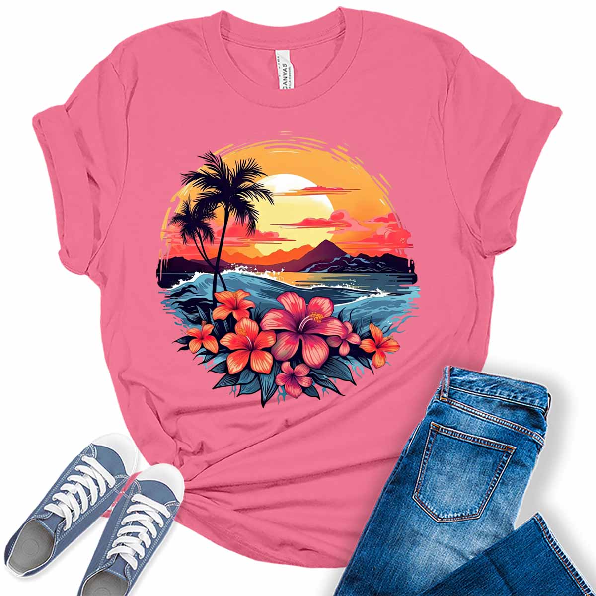 Beach Sunset Summer Women's Graphic Tee