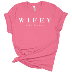 Wifey Est. 2023 White Font Women's Graphic Tee