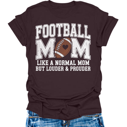 Football Mom Shirt Womens Game Day Shirts Funny Casual Short Sleeve Graphic Tees