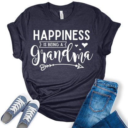 Happiness Is Being A Grandma Funny Nana T-shirt