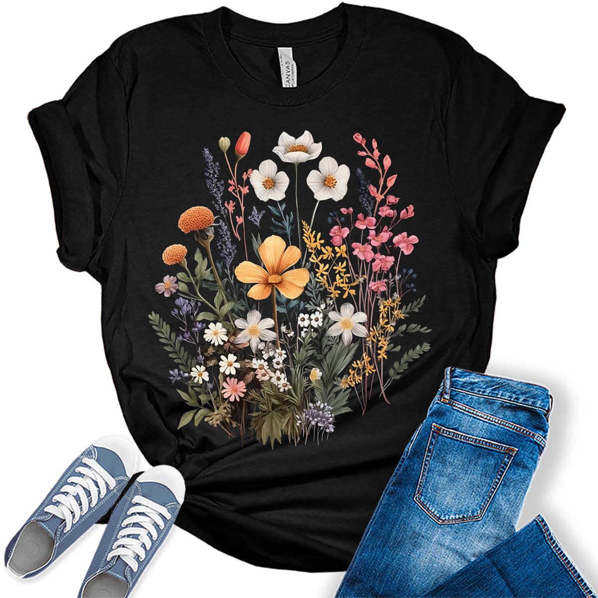 Wildflower Floral Botanical Shirt For Women