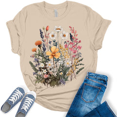 Wildflower Floral Botanical Shirt For Women