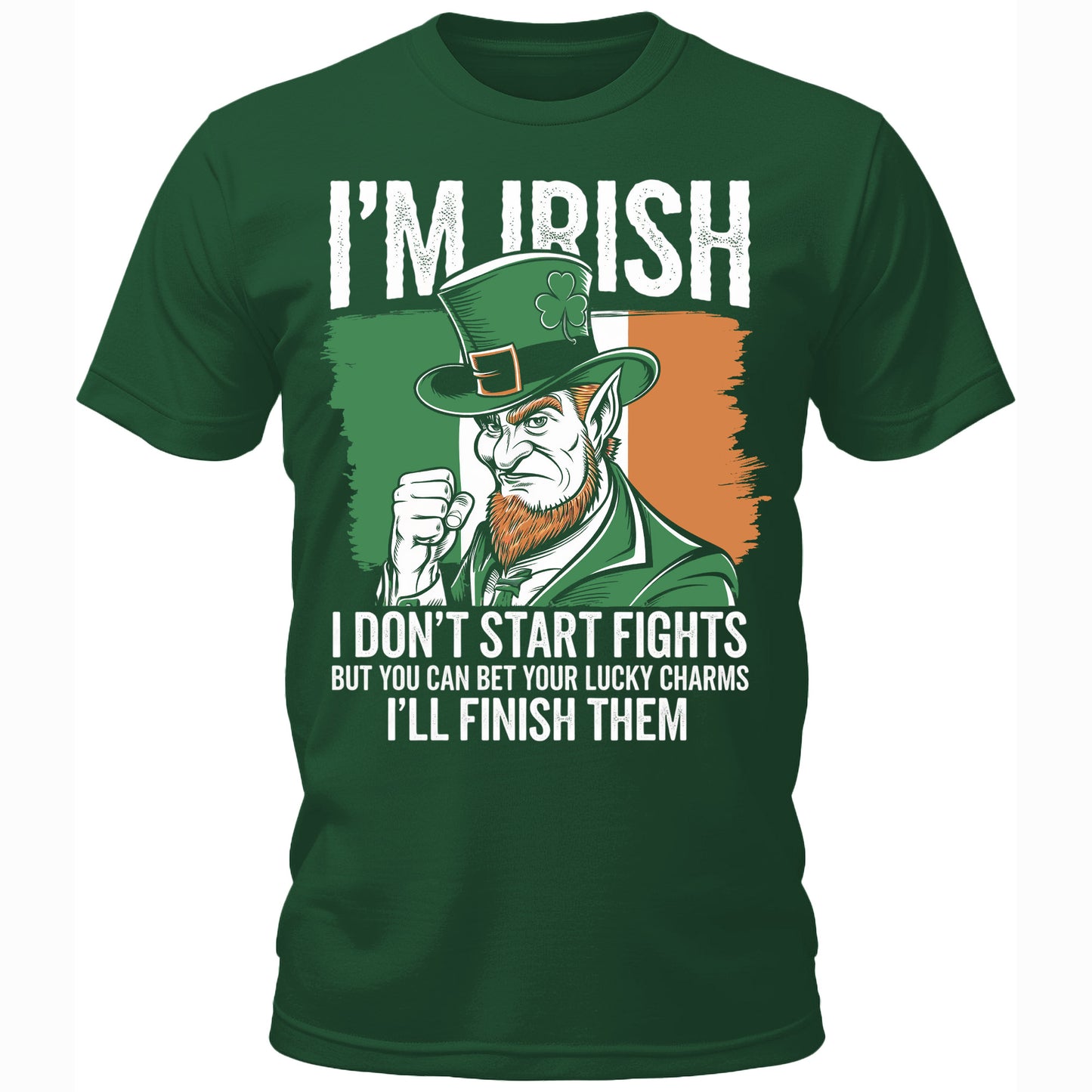 Men's St. Patricks Day Shirt I'm Irish Leprechaun Graphic Tee