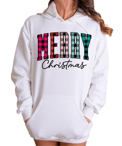 Plaid Merry Christmas Funny Yuletide Season Hoodie