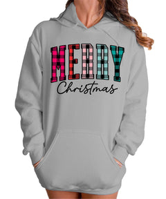 Plaid Merry Christmas Funny Yuletide Season Hoodie