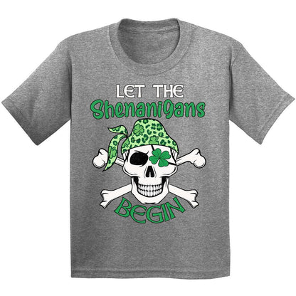 Let The Shenanigans Begin T Shirt St Patricks Day Shirt Kids Clothes Boys Girls Short Sleeve Graphic Tees