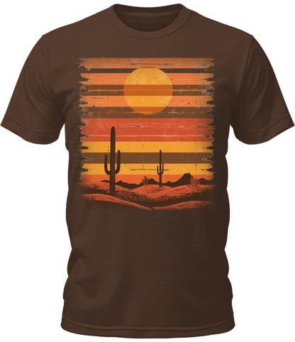 Mens Cactus Desert Graphic Tee Cool Premium Tshirt