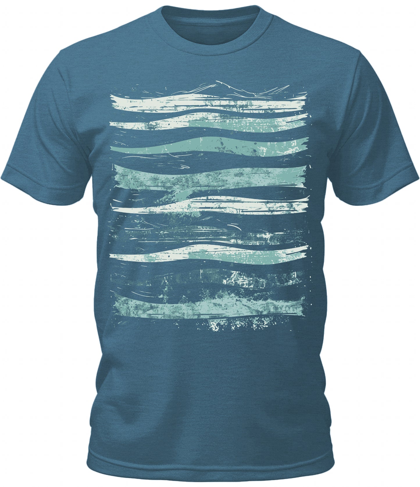 Mens Summer Beach Waves Graphic Tee Cool Premium Tshirt