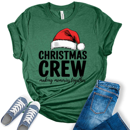 Women's Christmas Crew Making Memories Together Graphic Tees