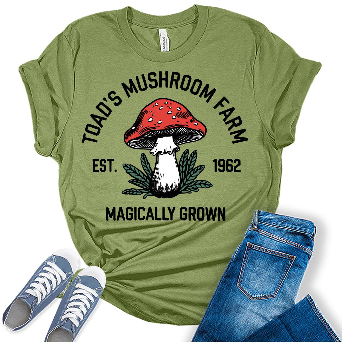 Womens Toads Mushroom Farm Graphic Tees