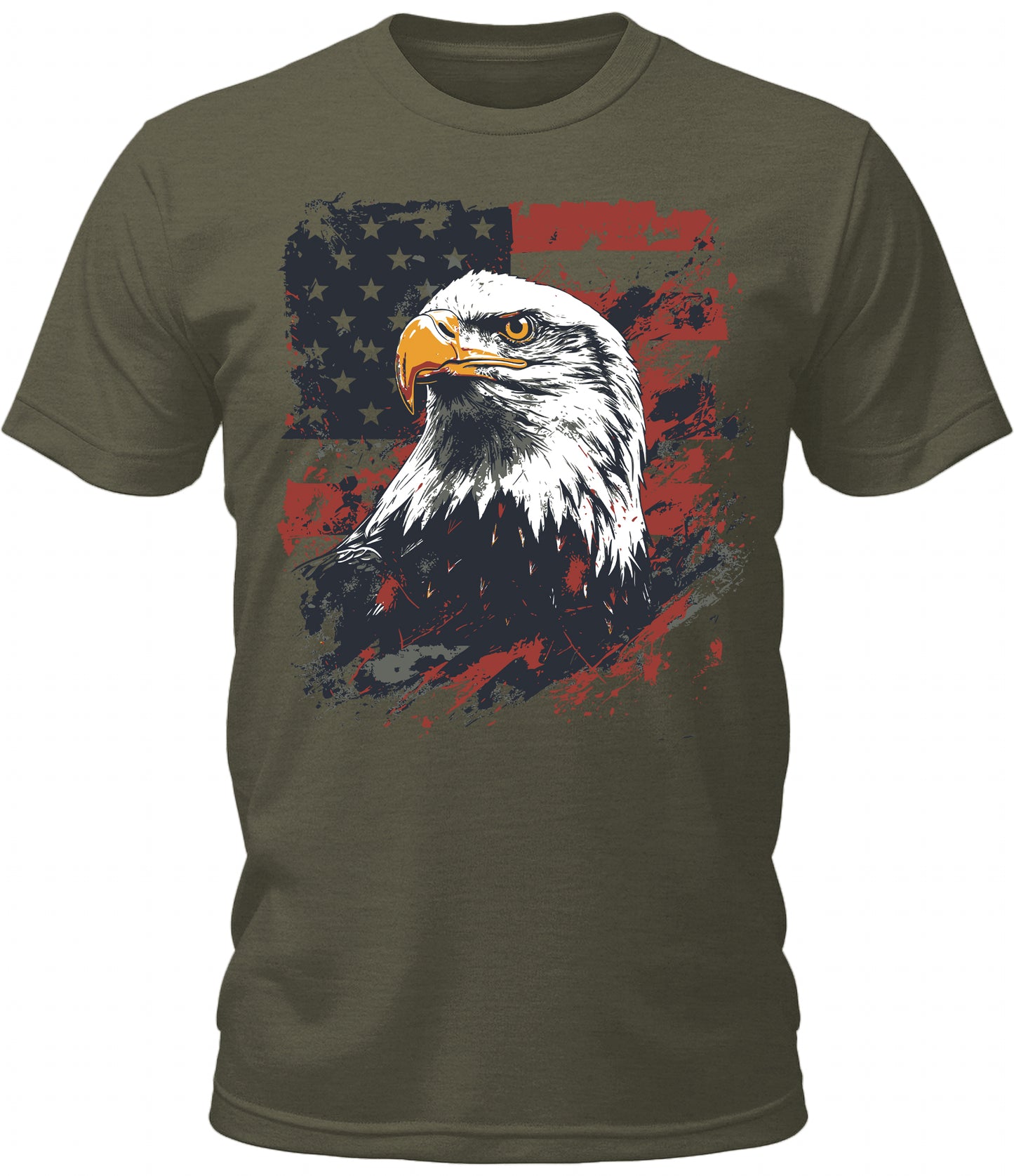 Mens Eagle American Flag Shirt 4th of July Short Sleeve Premium Funny Graphic Tees