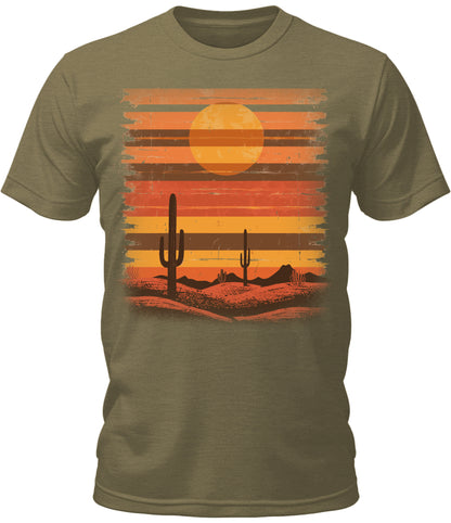 Mens Cactus Desert Graphic Tee Cool Premium Tshirt