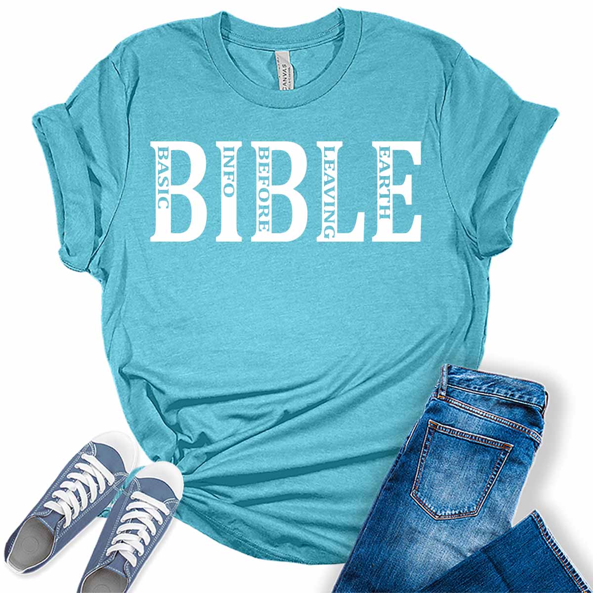 BIBLE Basic Info Before Leaving Earth Christian Women's Graphic Tee