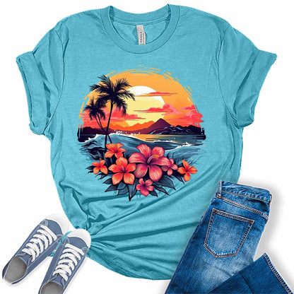 Beach Sunset Summer Women's Graphic Tee