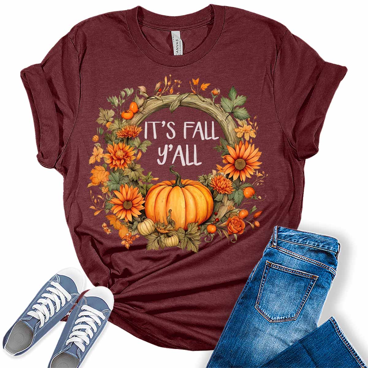 Halloween Shirts for Women Fall Novelty Tshirt Graphic Casual Vintage Athletic Girls Tops