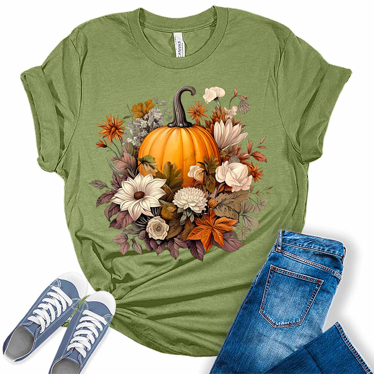 Womens Fall Graphic Tees Pumpkin Shirts Halloween Tshirts Cute Short Sleeve Thanksgiving Clothes