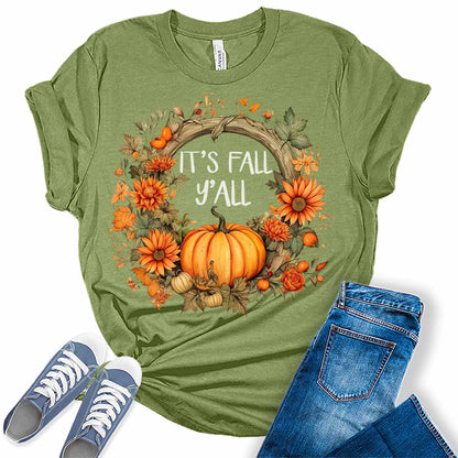 Halloween Shirts for Women Fall Novelty Tshirt Graphic Casual Vintage Athletic Girls Tops