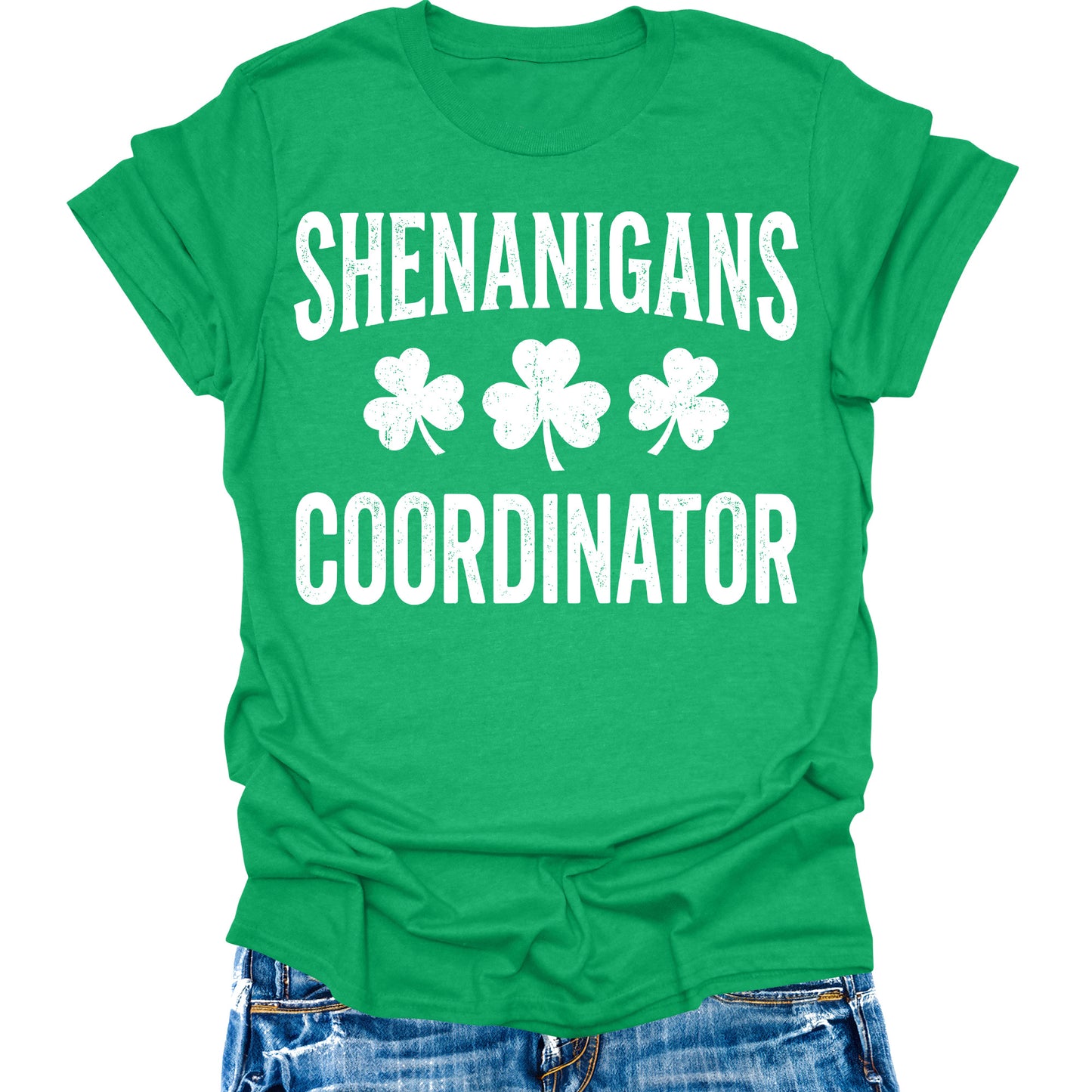 Shenanigans Coordinator St Patricks Day Shirts For Women Cute Irish Graphic Tee Short Sleeve Tops