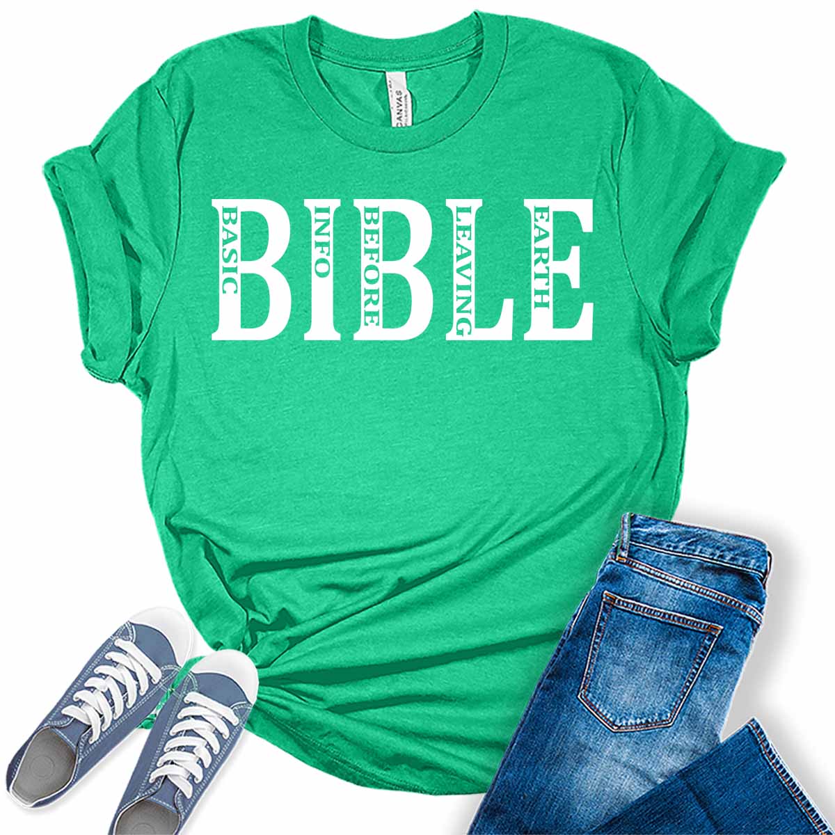 BIBLE Basic Info Before Leaving Earth Christian Women's Graphic Tee