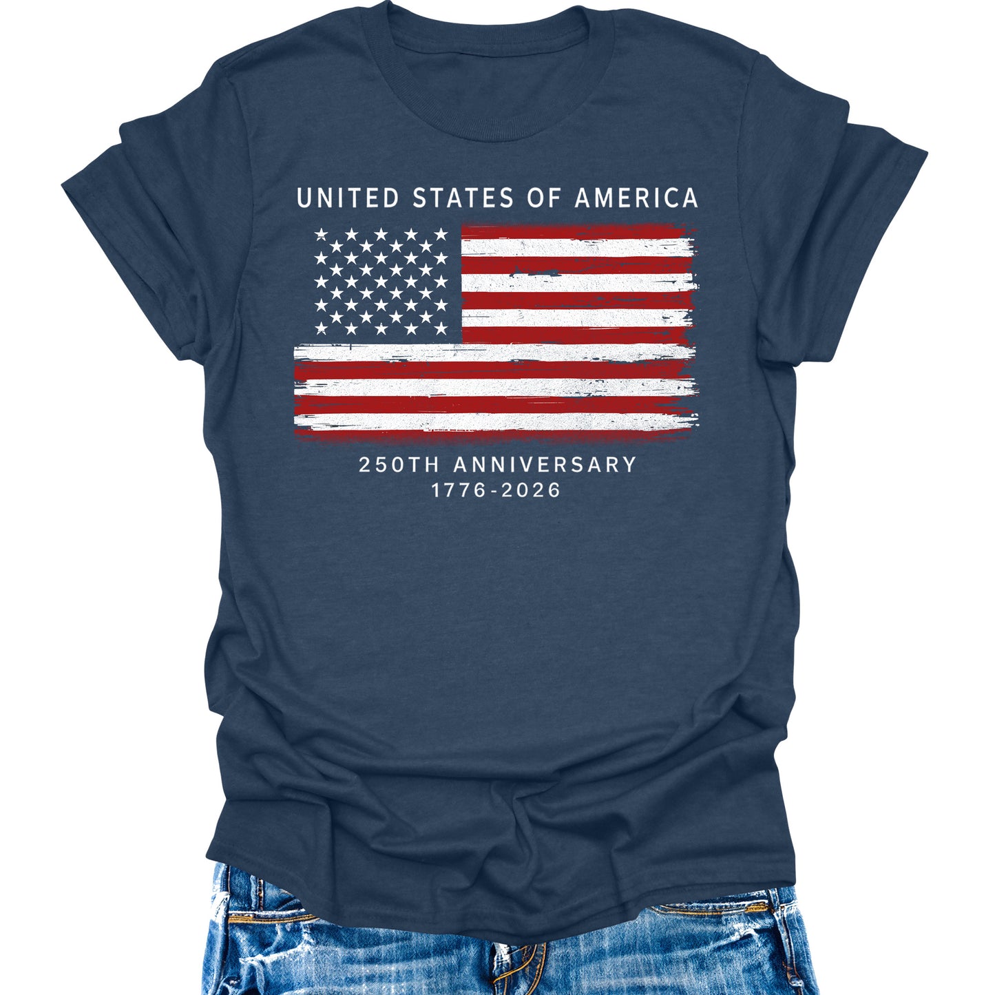 Women's 250 Anniversary USA Shirt Patriotic Crewneck Pullover Tops Short Sleeve T Shirt America Graphic Tee