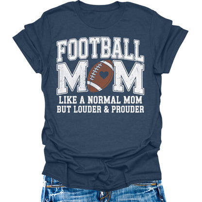 Football Mom Shirt Womens Game Day Shirts Funny Casual Short Sleeve Graphic Tees