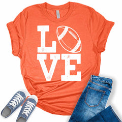 Love Football Game Day Womens Graphic T-shirt