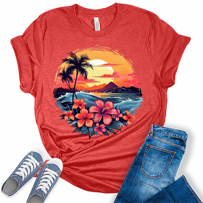 Beach Sunset Summer Women's Graphic Tee