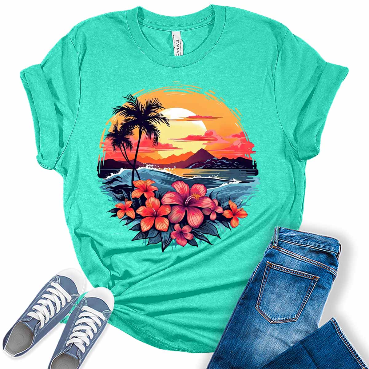 Beach Sunset Summer Women's Graphic Tee