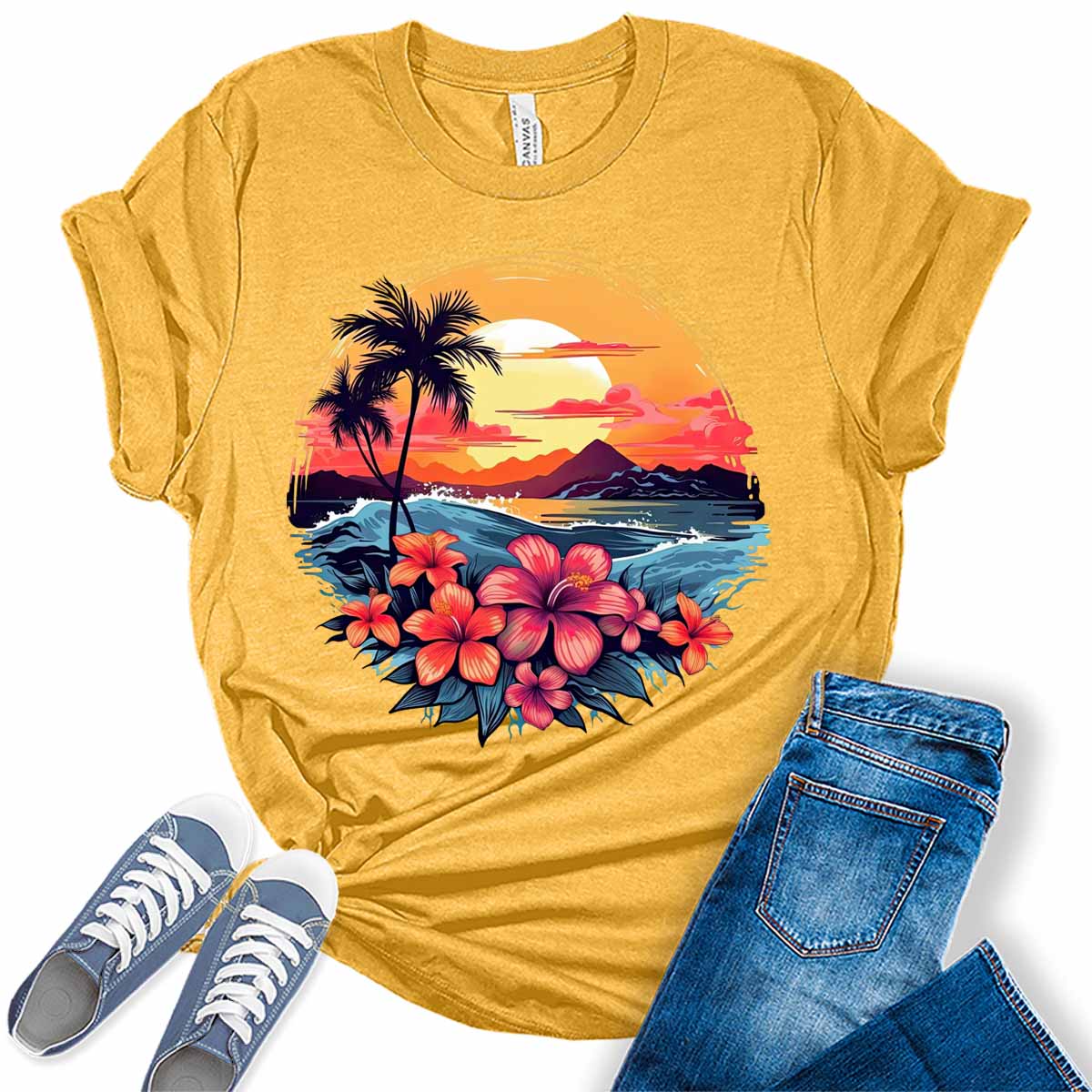 Beach Sunset Summer Women's Graphic Tee