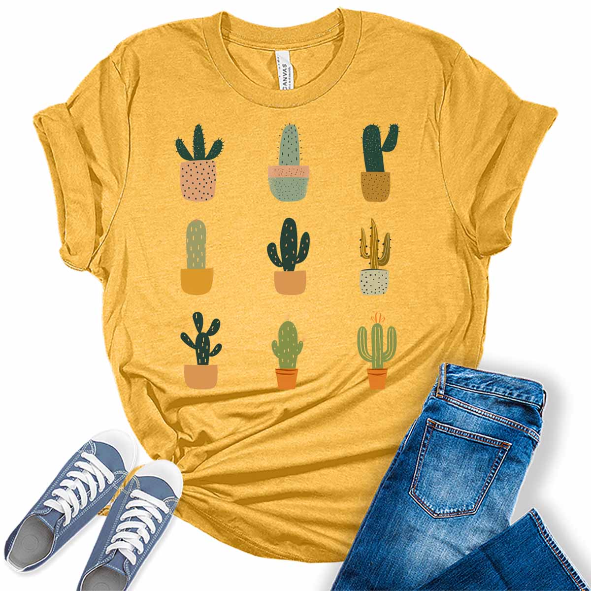 Cute Cactus Western Summer Womens Graphic Tees