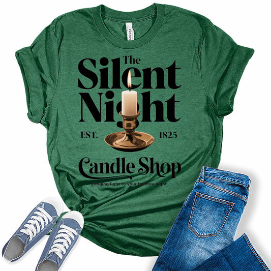 Women's The Silent Night 1825 Christmas Graphic Tees