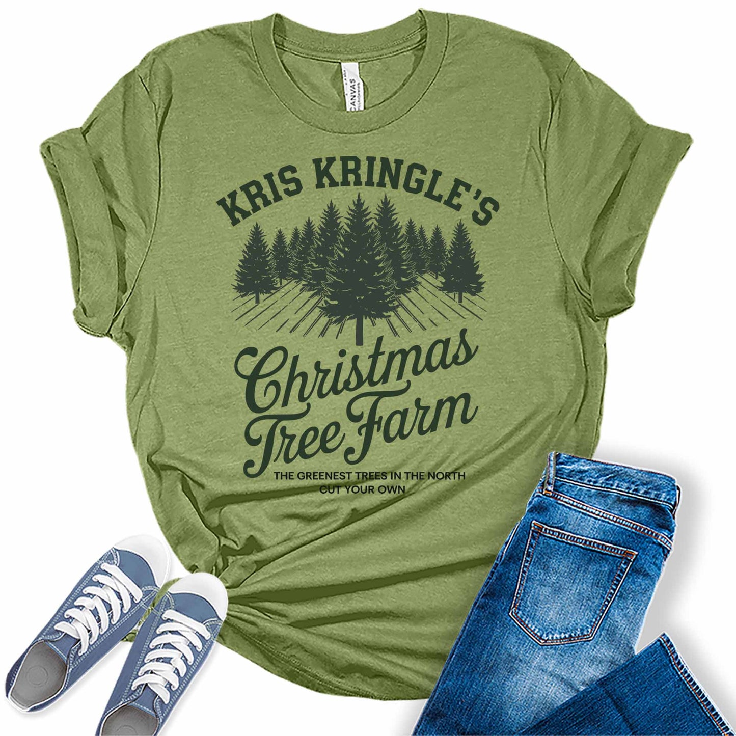 Women's Kris Kringle's Farm Christmas Tree Graphic Tees