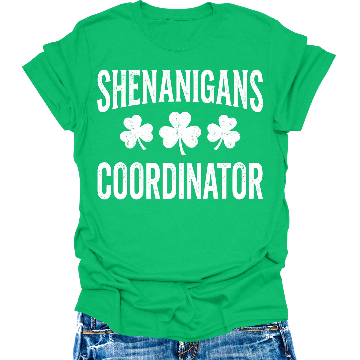 Shenanigans Coordinator St Patricks Day Shirts For Women Cute Irish Graphic Tee Short Sleeve Tops