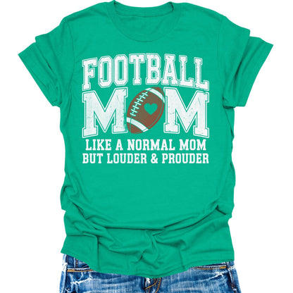 Football Mom Shirt Womens Game Day Shirts Funny Casual Short Sleeve Graphic Tees