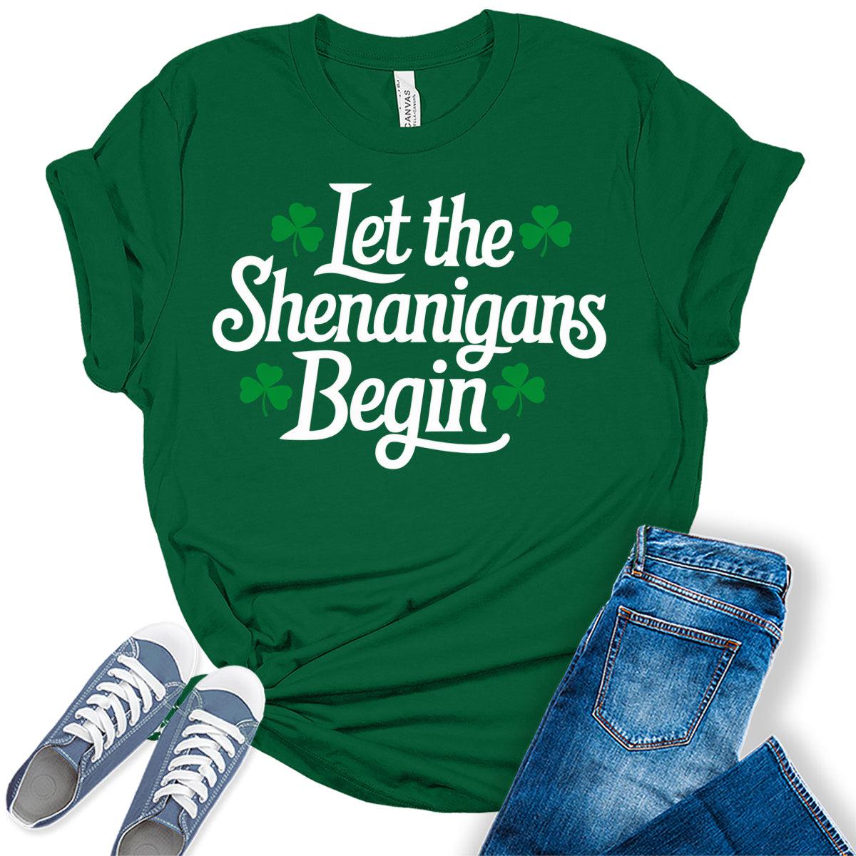 Women's Irish Let The Shenanigans Graphic Tees