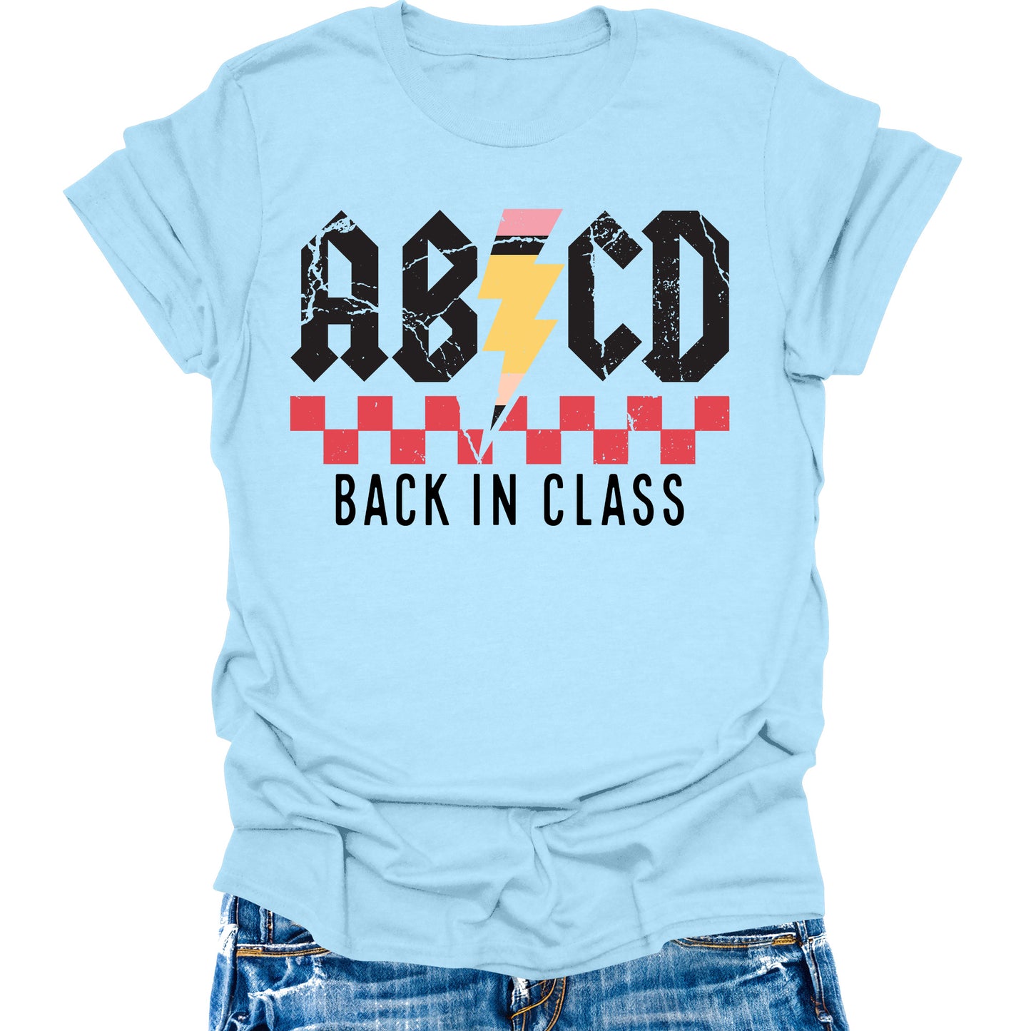 Women Back In Class Shirt Back to School Shirts Teacher T-Shirt ABCD Cute Graphic Tee Short Sleeve Tops